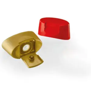 Prellgewinde mit und ohne Mebranventil in verschiedenen Farben.