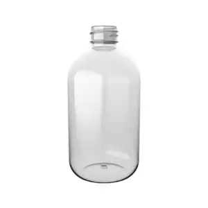 Die BOSTON ROUND EDGE Rundflasche aus PET.