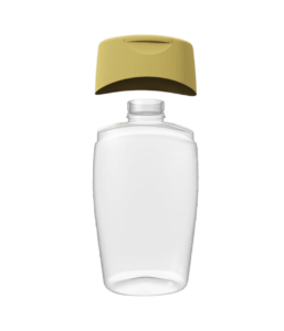 PET-Honig-Flasche mit Deckel.