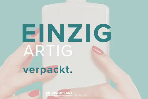Hands with red fingernails holding up a cosmetics package