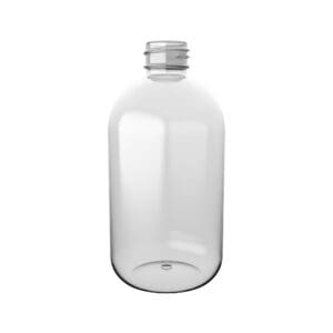 Die BOSTON ROUND EDGE Rundflasche aus PET.