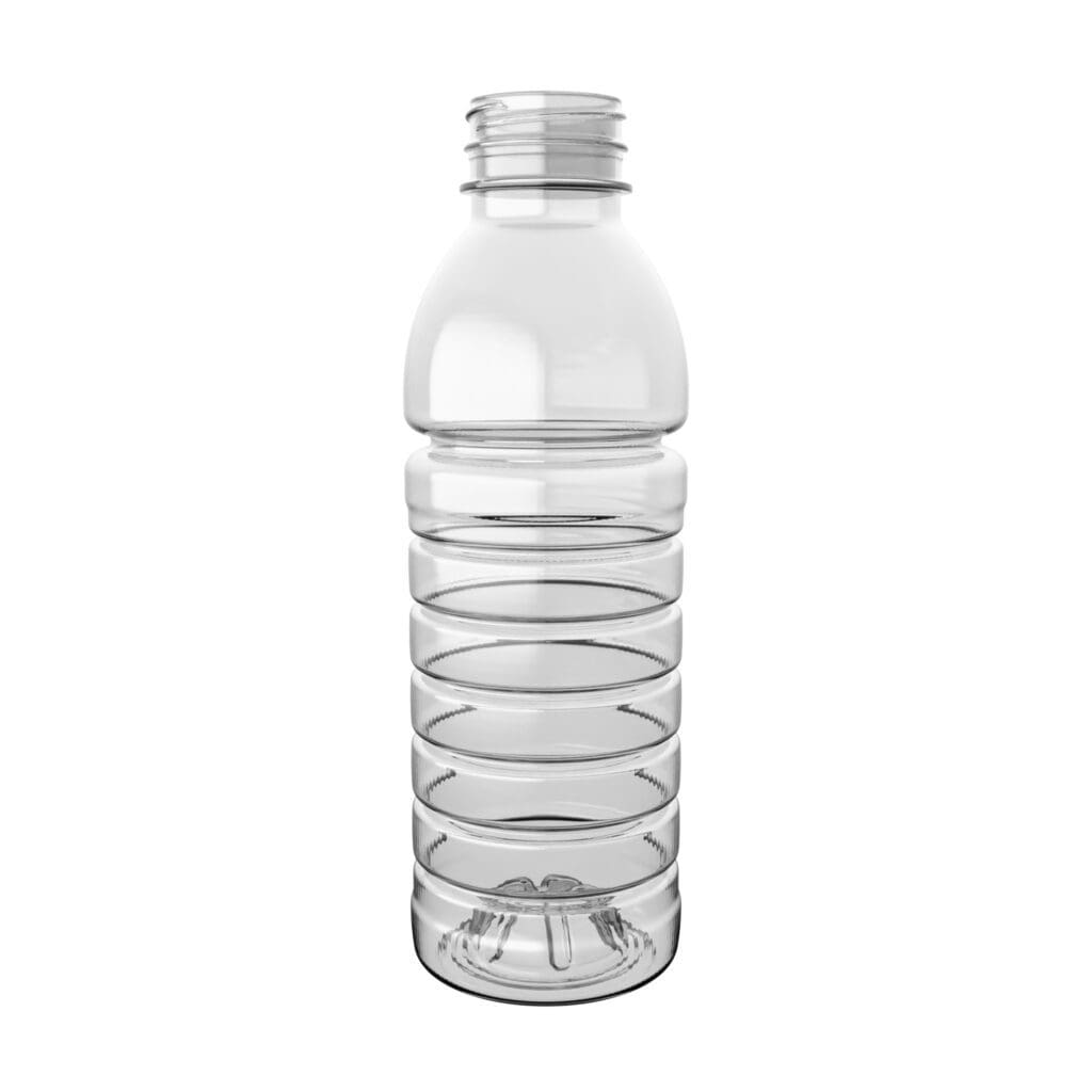 PET-Flasche EPRORING von EPROPLAST zur Befüllung.