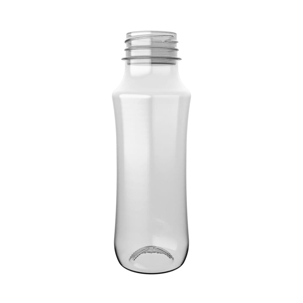 Taillierte PET-Flasche EPROSLIM zur Abfüllung von Flüssigkeiten.
