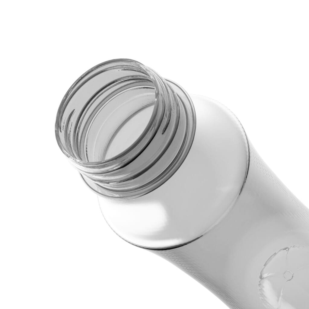 Taillierte PET-Flasche EPROSLIM zur Abfüllung von Flüssigkeiten.