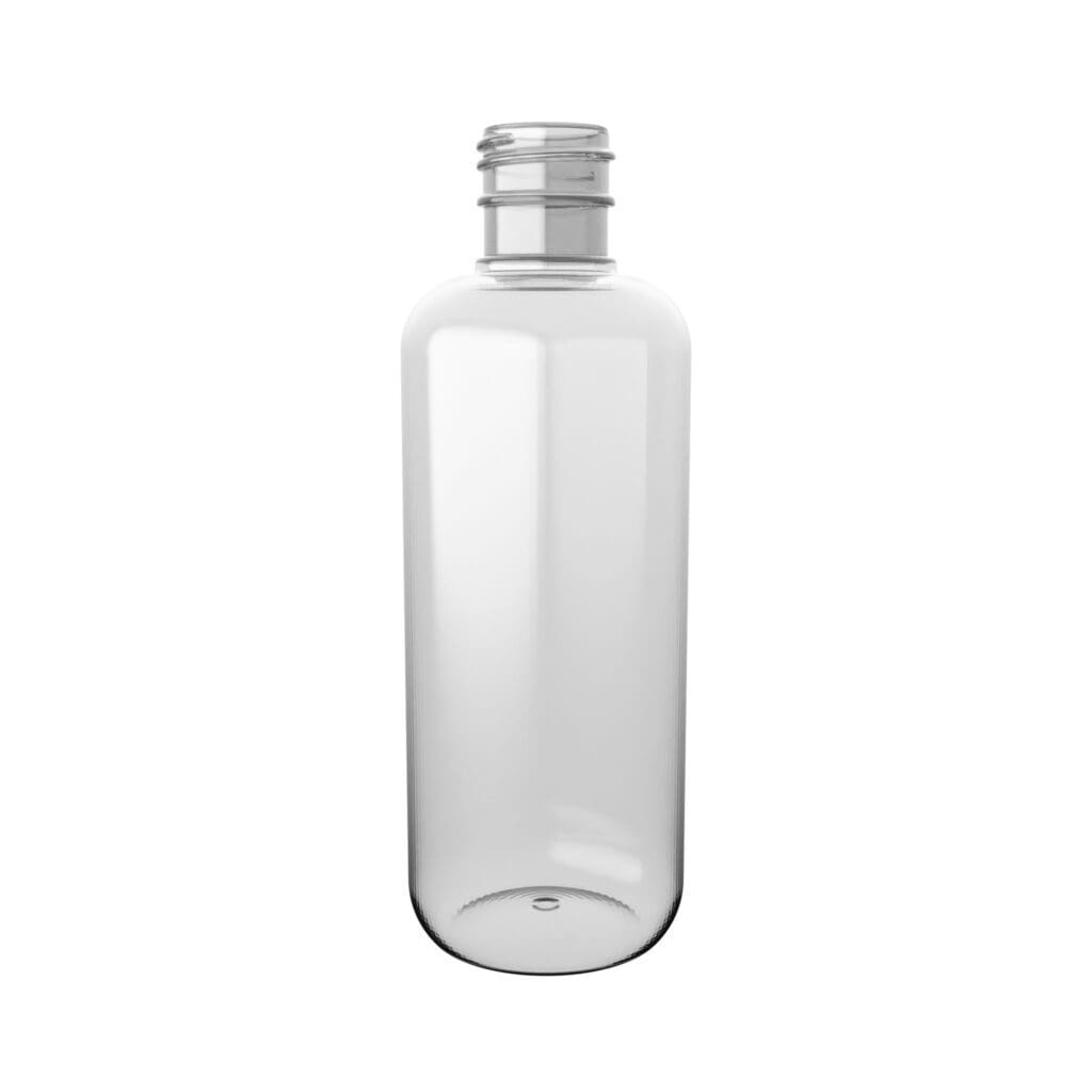 PET-Flasche OPTIMAX von EPROPLAST zum Befüllen von Pflegeprodukten.