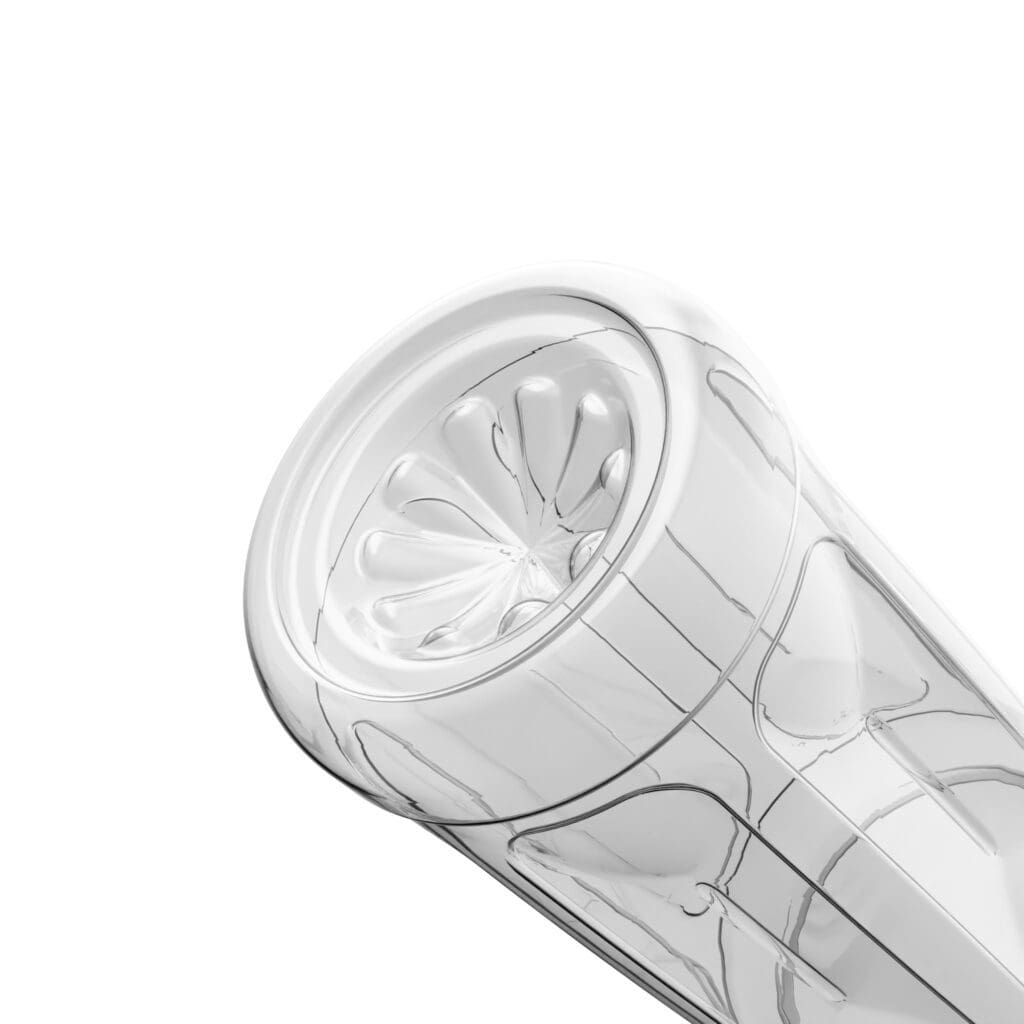 PET-Flasche PANEL-A hotfill zur Heißabfüllung.