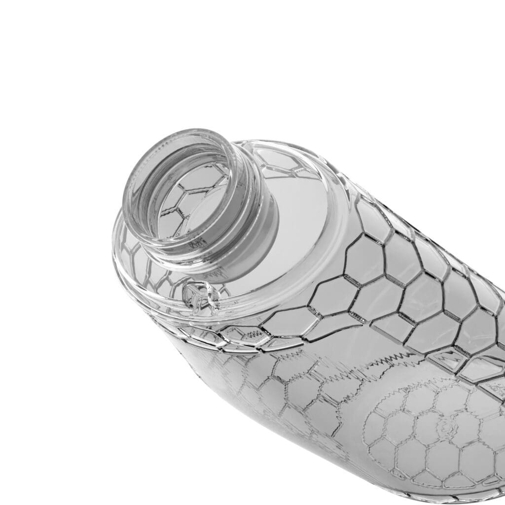 PET-Flasche HONIGWABEN mit einer Wabenstruktur.