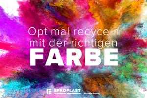 Bunte Farben, die sich leicht recyceln lassen.