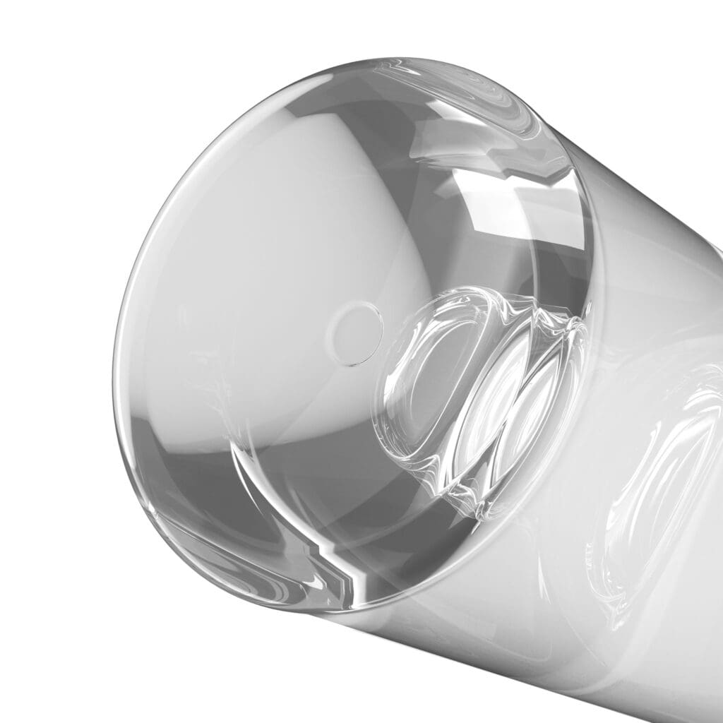 Die BOSTON ROUND WIDE Rundflasche aus PET zum Befüllen.