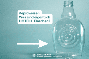 Leere PET-Flasche zur Heißabfüllung von Ahornsirup geeignet.