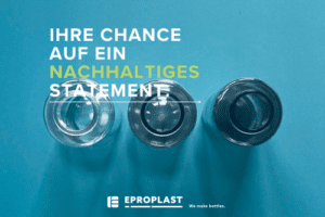 PET-Flaschen aus recyceltem PET mit unterschiedlichen Recycling-Anteilen